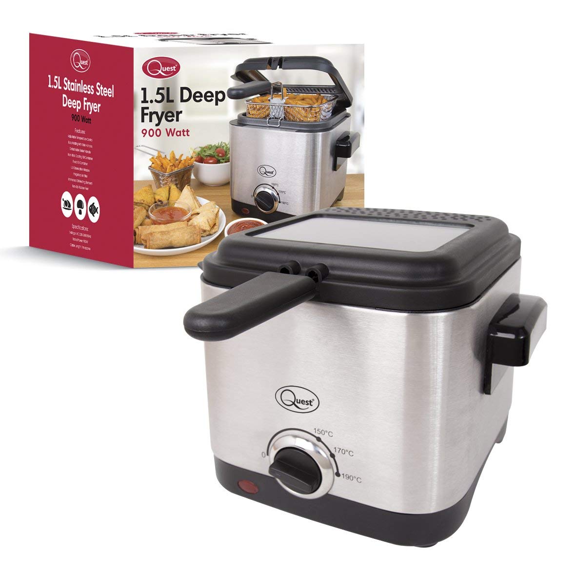 Quest 34250 1.5L stainless steel deep fat fryer