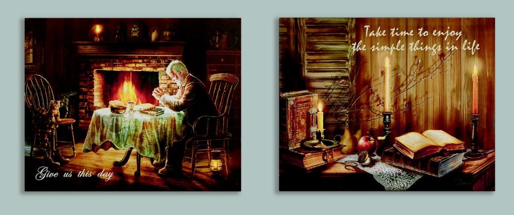 Premier pair of LED light-up canvas prints – 50 x 30cm