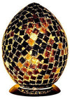 30cm black mirrored mosaic egg table lamp
