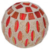 Red and bronze mirrored mosaic glass decorative ball 8.5cm