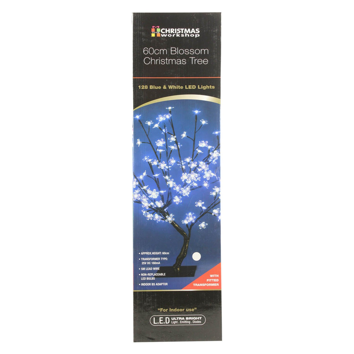 Black blossom tree with 128 red LED lights
