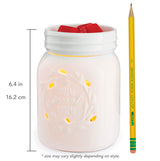 Candle Warmers Botanical white porcelain wax melt warmer