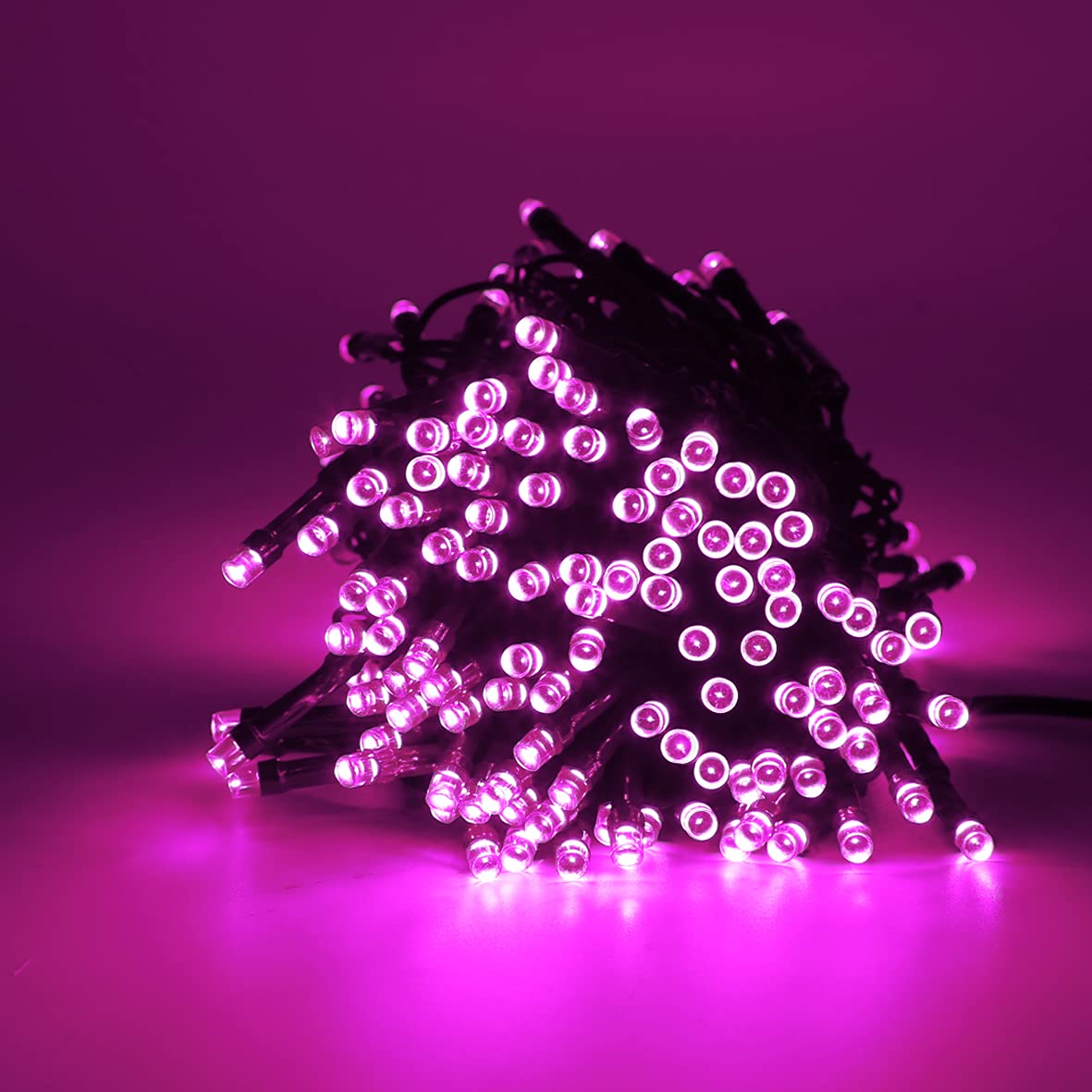 100 pink LED chaser Christmas lights – 6.9m