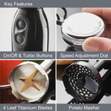 Quest 700W hand blender and masher with 750ml beaker