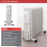 Benross white 13-fin 2500W oil filled radiator