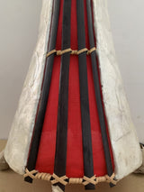 70cm red and white tortoiseshell-style floor lamp