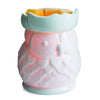 CANDLE WARMERS ETC. Illumination Fragrance Warmer: Porcelain owl-shaped warmer for wax melts or oils, with a warming bulb included.