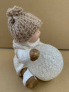 Ceramic Boy with Light Up Snowball & Woolly Hat
