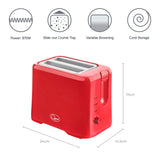 Quest red 2-slice toaster with variable browning