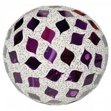 Purple mirrored mosaic glass decorative ball 10.5cm