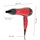 Red Hot red 2200W professional hair dryer