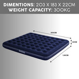 Bestway king double flocked airbed – 203 x 183 x 22cm