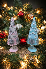 Premier pastel resin cone Christmas tree ornament
