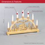 The Christmas Workshop 70780 wooden LED candle bridge