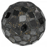 Black mirrored mosaic glass decorative ball 8cm