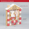 The Christmas Workshop Wooden Advent Calendars / 24 Boxes/Fill Your Own Reusable Festive Decoration/Nutcracker and Light Up Designs with Photo Display (Chalet LED)