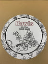 Set of 4 Bowls - Black & White Floral