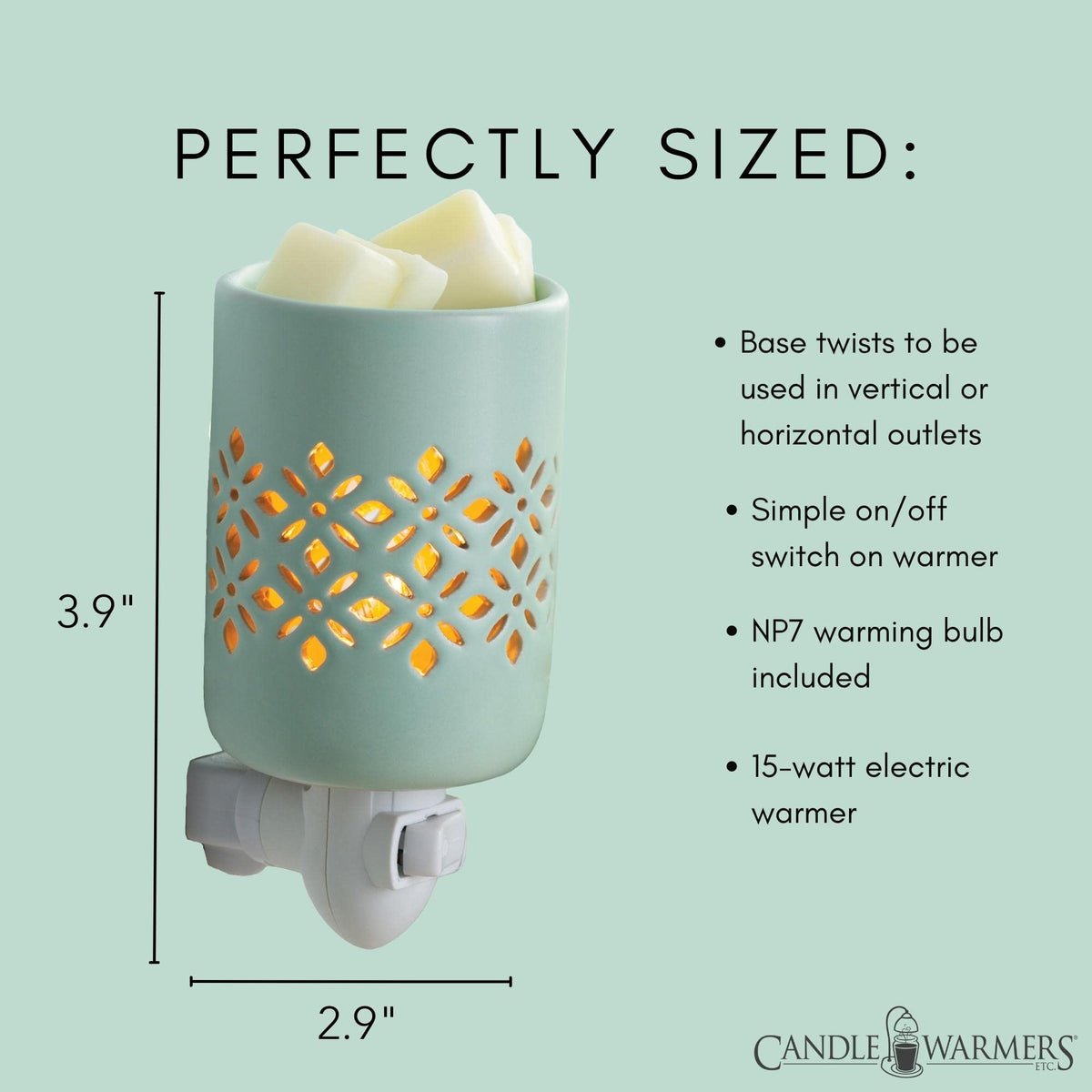 Candle Warmers Etc. Soft Mint plug-in fragrance warmer