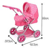Toyrific Snuggles Deluxe Dolls Pram | Premium Dolls Stroller, Toy Pram Pushchair for Kids Girls
