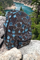 Multi-coloured circles backpack with padded adjustable straps