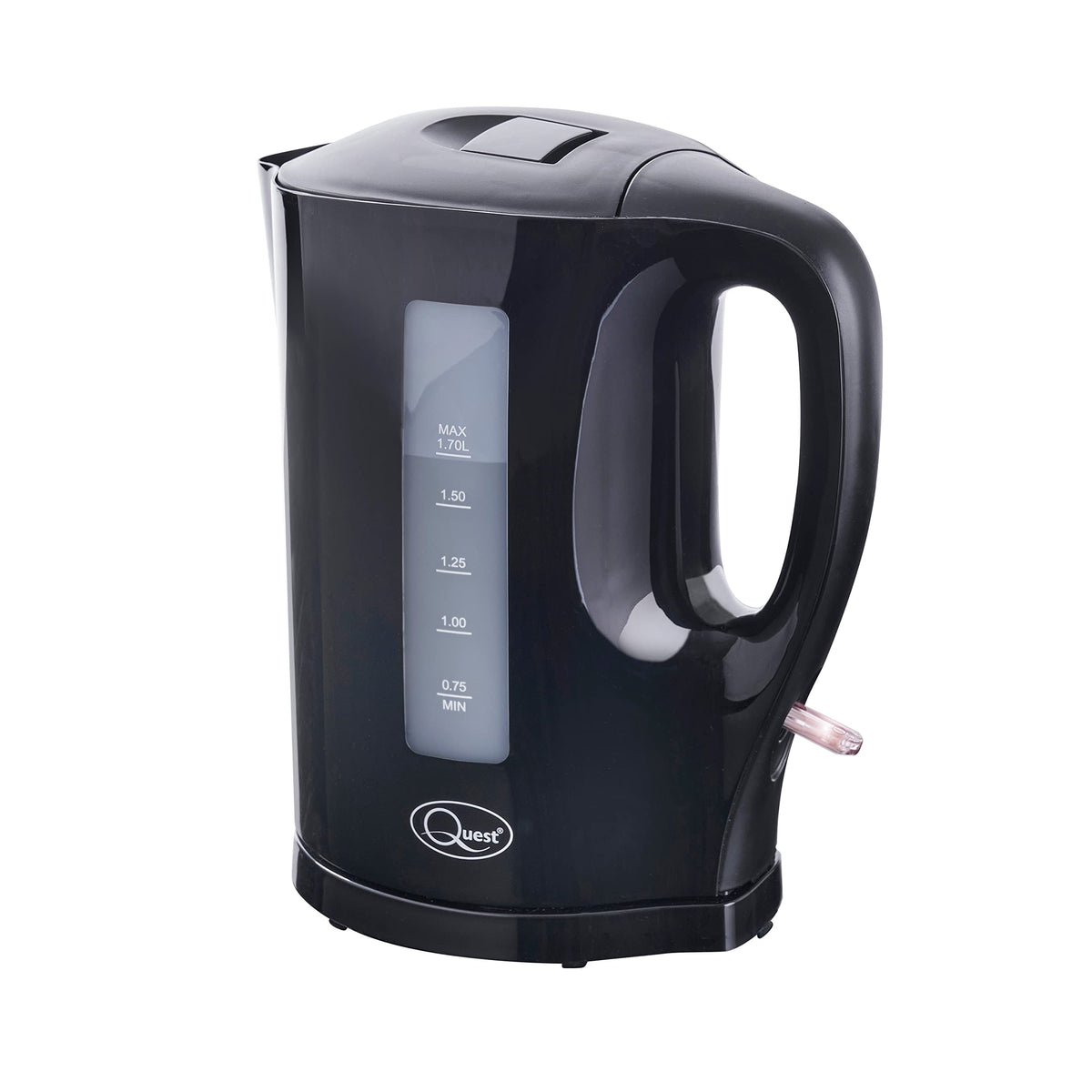 Quest 1.7L black cordless electric kettle
