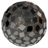 Black mirrored mosaic glass decorative ball 10.5cm