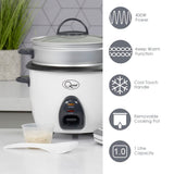 Quest 1L 400W white rice cooker and steamer