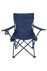 Milestone navy folding camping chair with cup holder
