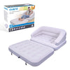 Avenli 88170 5-in-1 Inflatable Flocked Sofa Bed/Grey/Easy to Inflate/Ideal for Camping, Festivals or Spare Bed