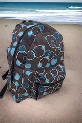 Multi-coloured circles backpack with padded adjustable straps