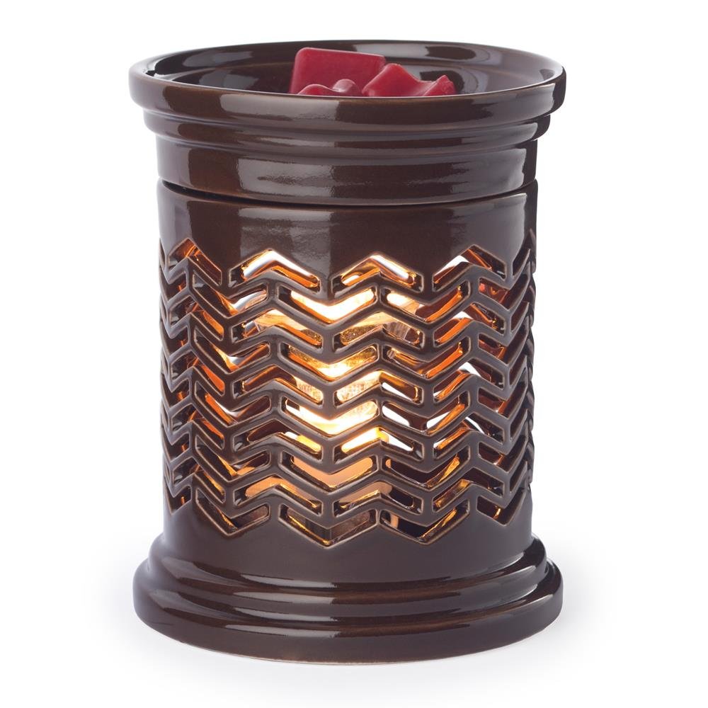 Candle Warmers Chevron electric wax melt warmer with bulb
