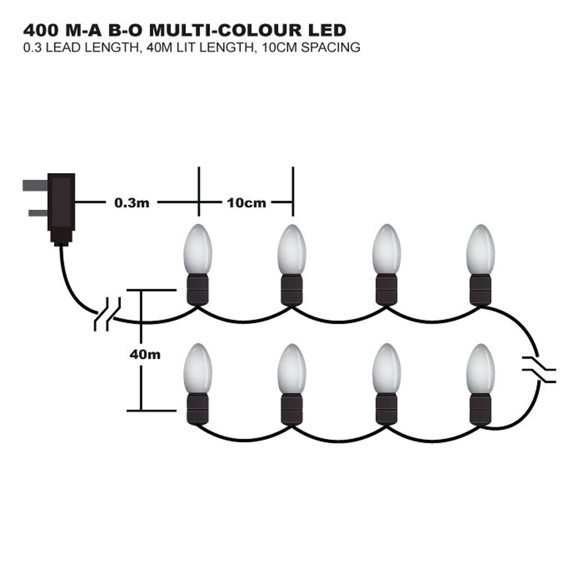 Premier Decorations 400 Multi Coloured Multi Action Battery Operated LED with Timer, JNS_427400