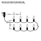 Premier Decorations 400 Multi Coloured Multi Action Battery Operated LED with Timer, JNS_427400