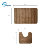 Your Bathroom champagne two-piece memory foam bath mat set