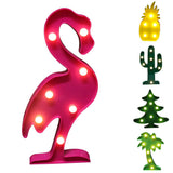 Warm white flamingo LED battery night light 30cm