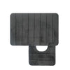Your Bathroom grey two-piece memory foam bath mat set