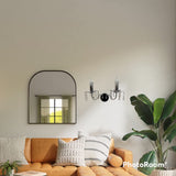 Crystal droplet detail on chrome wall light