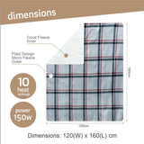 Bauer plaid electric heated throw – 120 x 160cm
