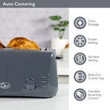 Quest grey 4-slice 1400W toaster
