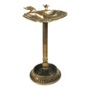 GardenKraft bronze-effect clam shell bird bath with built-in planter, 66cm