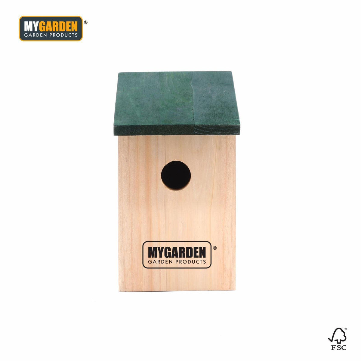 My Garden wooden bird nest box with bird spotting chart