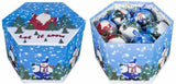 Set of 14 fun Christmas scene decoupage baubles