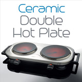 Quest double ceramic infrared hot plate twin hob