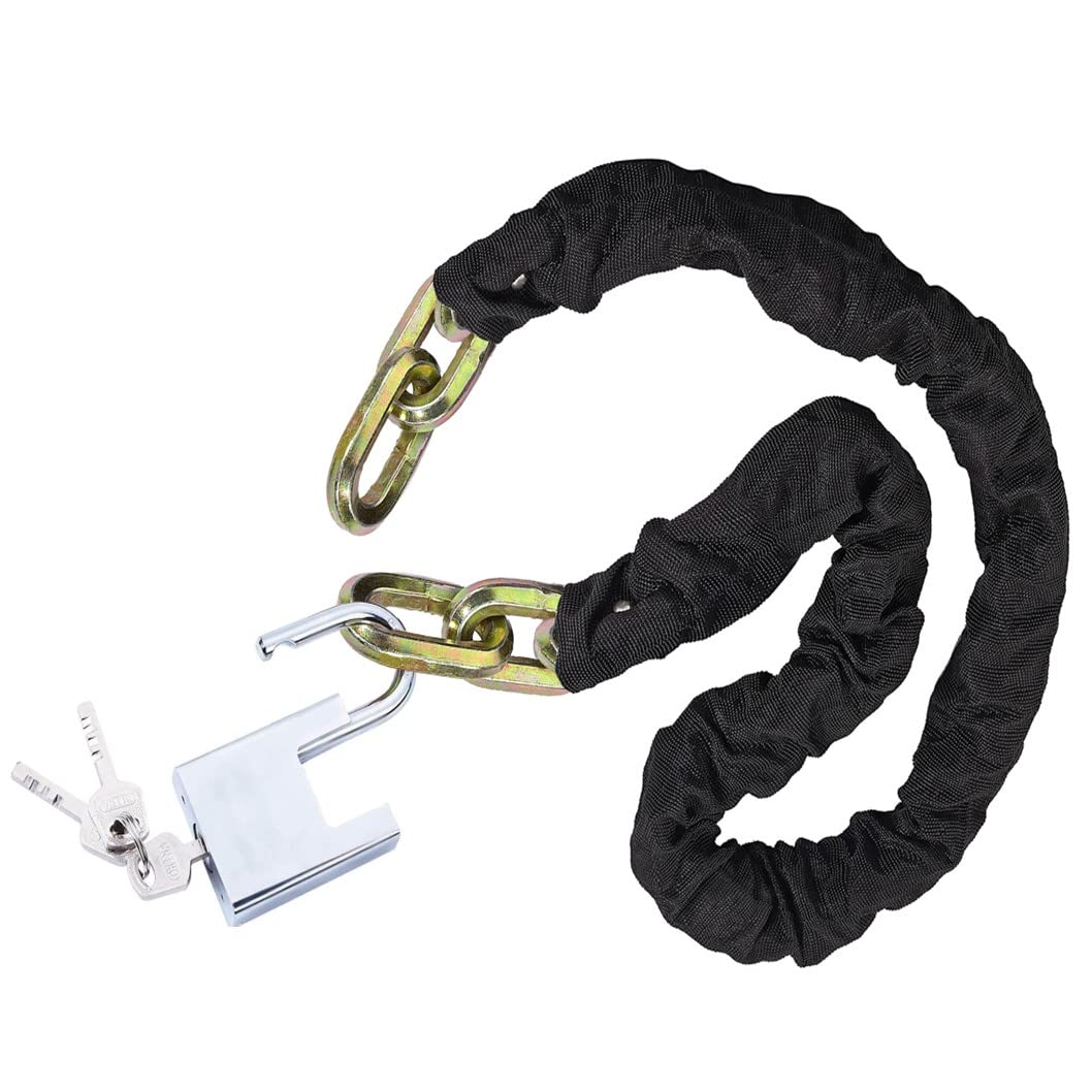 BikeGear 1.8m chain lock with padlock and 3 keys