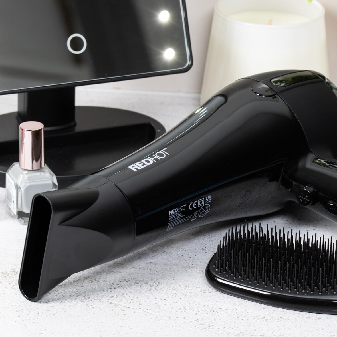 Red Hot black 2200W professional hair dryer