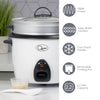 Quest 900W Rice Cooker & Steamer with Keep Warm Function, 2.2L/Non-Stick Inner Pot/Cooks Rice & Makes Healthy Steamed Vegetables/Includes Spatula & Measuring Cup