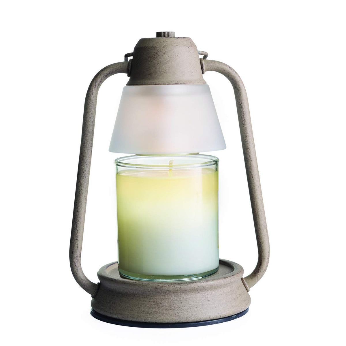 Vintage taupe Beacon top-down candle warmer lantern