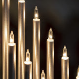 Silver Christmas candle bridge with 33 warm white lights