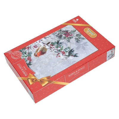 Jigsaw 500 Piece Robin on a Holly Bush by Richard MacNeil XM7894