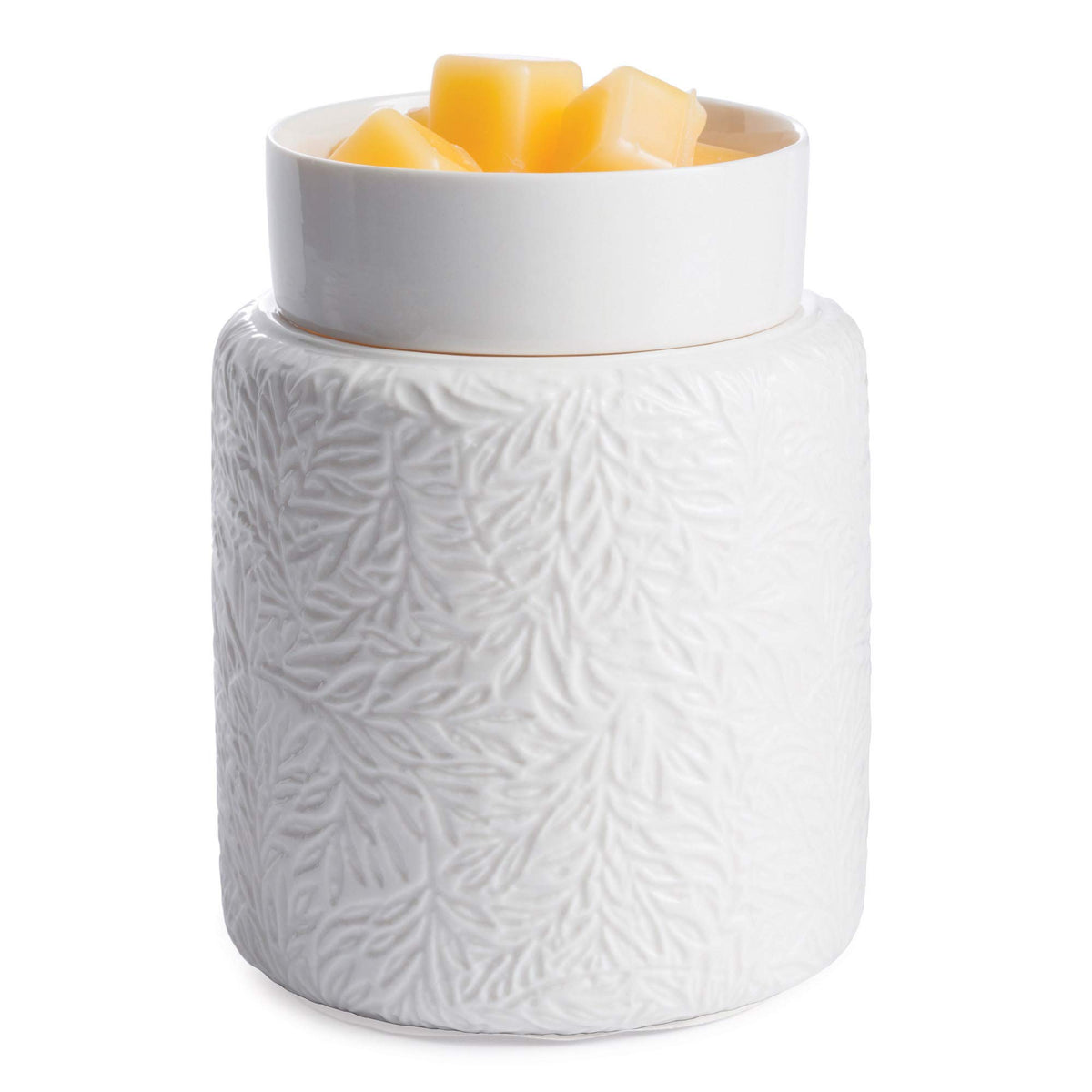 Candle Warmers Botanical white porcelain wax melt warmer